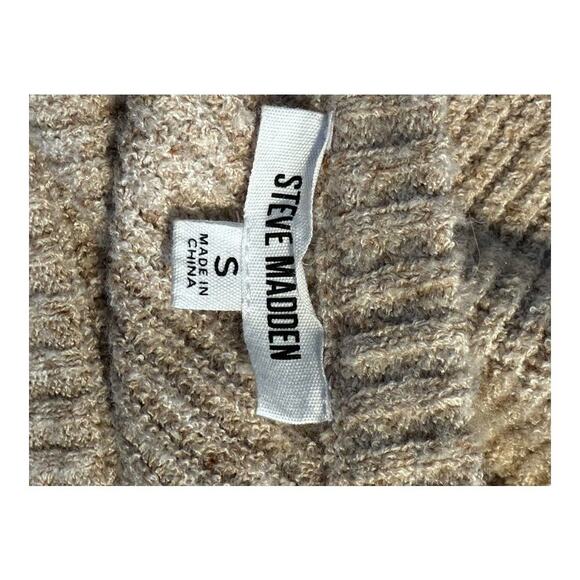 Steve Madden Women's Beige Asymmetrical One-Shoulder Sweater Size Small NWOT‎ - Picture 4 of 6